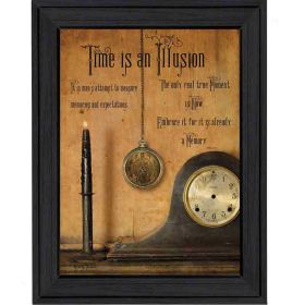 "Time is the Illusion" By Billy Jacobs, Printed Wall Art, Ready To Hang Framed Poster, Black Frame