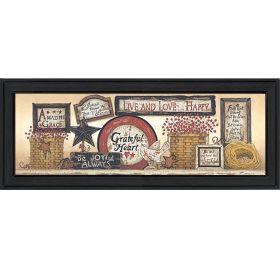 "Sign Collector" By Linda Spivey, Printed Wall Art, Ready To Hang Framed Poster, Black Frame