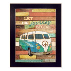 "Let the Journey Begin" By Marla Rae, Printed Wall Art, Ready To Hang Framed Poster, Black Frame