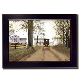 "Headin' Home" By Billy Jacobs, Printed Wall Art, Ready To Hang Framed Poster, Black Frame