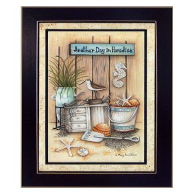 "Another Day in Paradise" By Mary June, Printed Wall Art, Ready To Hang Framed Poster, Black Frame