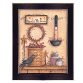 "Heart of the Home" By Mary June, Printed Wall Art, Ready To Hang Framed Poster, Black Frame