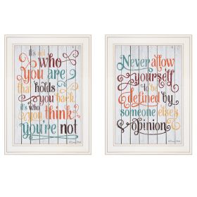 "Who You Think" 2-Piece Vignette by Susan Ball, White Frame