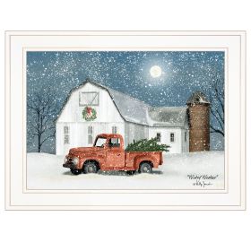 "Wintry Weather" by Billy Jacobs, Ready to Hang Framed Print, White Frame