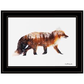 "Arctic Red Fox" by Andreas Lie, Ready to Hang Framed Print, Black Frame