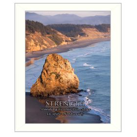 "Strength" By Trendy Decor4U, Printed Wall Art, Ready To Hang Framed Poster, White Frame