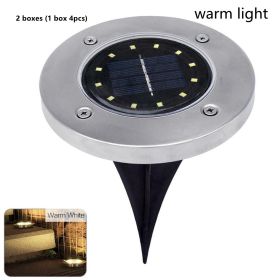 12Led Solar Underground Light Solar Lawn Light (Option: F)