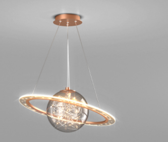 Creative And Luxurious Led Bedroom Lamp Master Bedroo (Option: Rose Gold-37cm-Monochromatic white light)